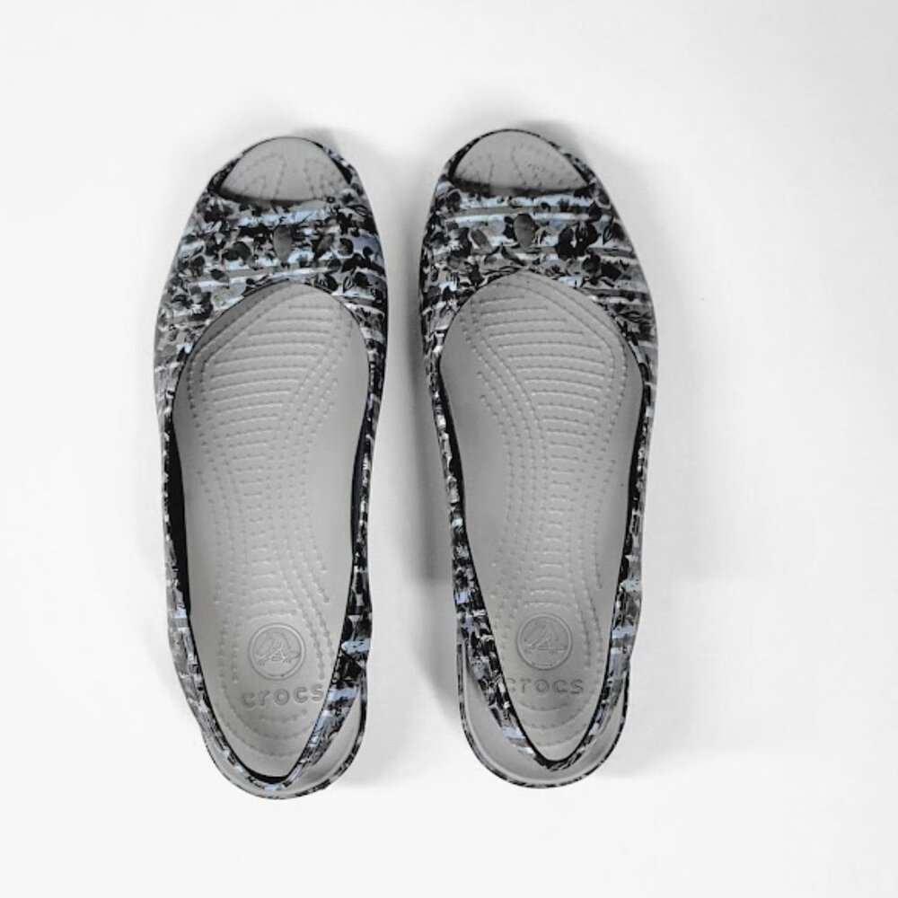 CROCS mabyn mini wedge sandals Sz 9 - Picture 4 of 8